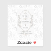 Sticker Conception de célébration de mariage romantique de (Feuille)