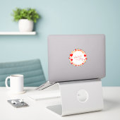 Sticker Conception de cercle de la Saint-Valentin-25695 (Ordinateur portable sur le bureau)