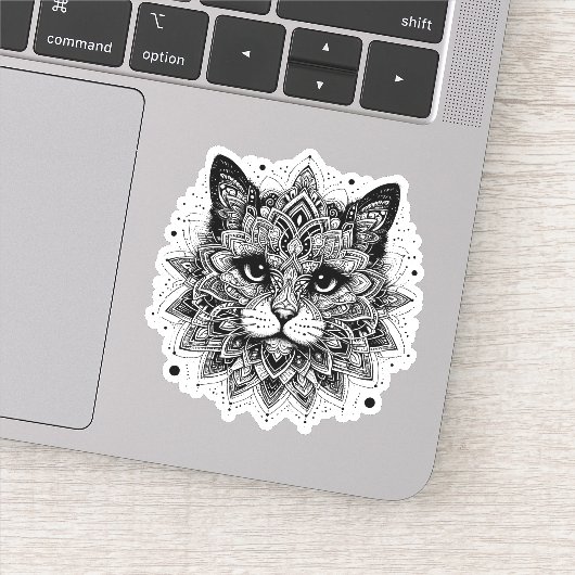 Sticker Conception de chat à motif mandala (Détail)