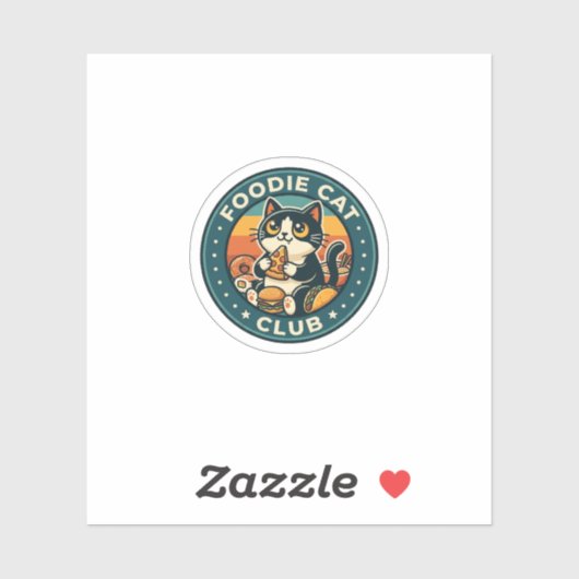Sticker Conception de chat de nourriture Chaton mignon - C (Feuille)