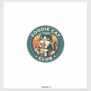 Sticker Conception de chat de nourriture Chaton mignon - C