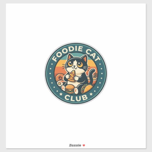Sticker Conception de chat de nourriture Chaton mignon - C (Feuille)