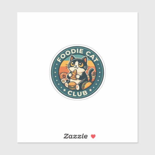 Sticker Conception de chat de nourriture Chaton mignon - C (Feuille)
