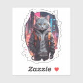 Sticker Conception de chat de rue urbaine (Feuille)