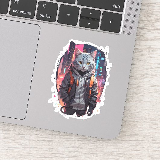 Sticker Conception de chat de rue urbaine (Détail)