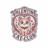 Sticker Conception de chat drôle de la Saint-Valentin - Ch (Devant)