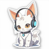 Sticker Conception de chat kawaii charmant (Devant)