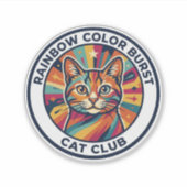 Sticker Conception de chat mignon Kitty - Éclat de couleur (Devant)