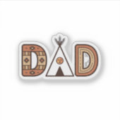 Sticker Conception de chemise à lettrage Teepee de papa co (Devant)