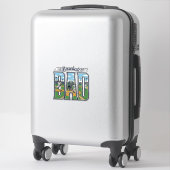 Sticker Conception de chemise à lettre gravée pour papa de (Sur valise)