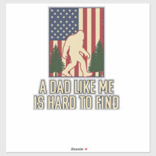 Sticker Conception de chemise Bigfoot Dad Vintage Drapeau