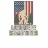 Sticker Conception de chemise Bigfoot Dad Vintage Drapeau (Devant)