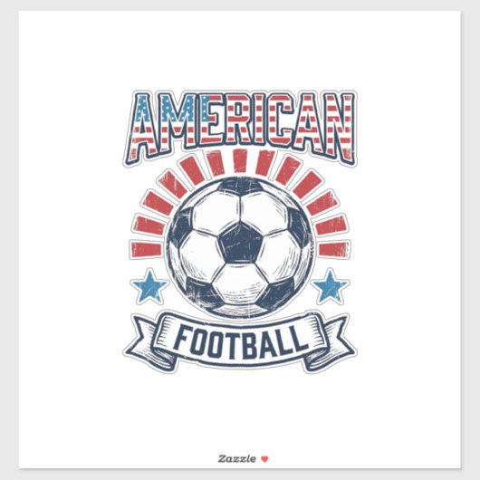 Sticker Conception de chemise de ballon de football améric (Feuille)