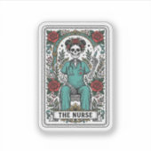 Sticker Conception de chemise de carte de tarot d'infirmiè (Devant)