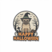 Sticker Conception de chemise de chapeau de sorcière Hallo (Devant)