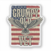 Sticker Conception de chemise de drapeau d'aigle patriotiq (Devant)