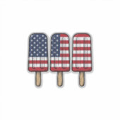 Sticker Conception de chemise de drapeau de popsicle patri (Devant)