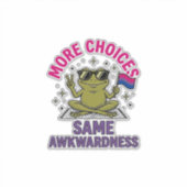 Sticker Conception de chemise de fierté de grenouille Bi d (Devant)