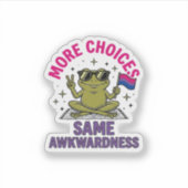 Sticker Conception de chemise de fierté de grenouille bi d (Devant)