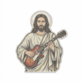 Sticker Conception de chemise de gravure de guitariste sac (Devant)