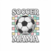Sticker Conception de chemise de gravure de maman de footb (Devant)