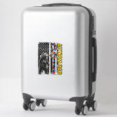 Sticker Conception de chemise de sensibilisation au drapea (Sur valise)