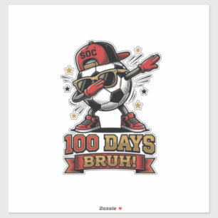 Sticker Conception de chemise de soccer Dabbing 100 jours