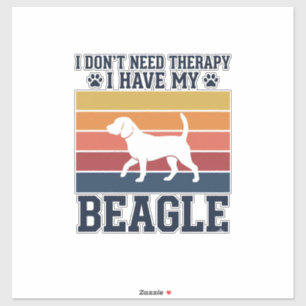 Sticker Conception de chemise de thérapie pour chien Beagl