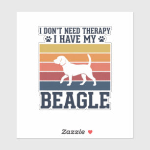 Sticker Conception de chemise de thérapie pour chien Beagl