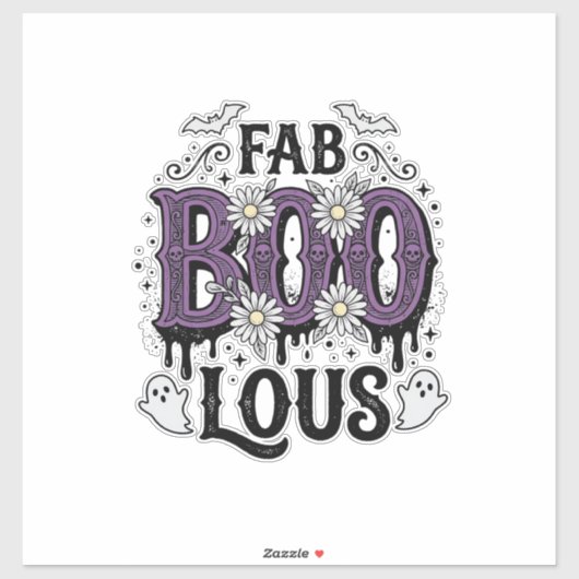Sticker Conception de chemise fantôme vintage Halloween Fa (Feuille)