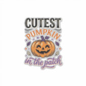 Sticker Conception de chemise Halloween Citrouille la plus (Devant)