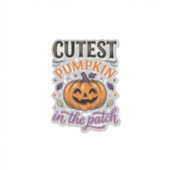 Sticker Conception de chemise Halloween Citrouille la plus (Devant)