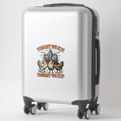 Sticker Conception de chemise Halloween de poulet drôle de (Sur valise)