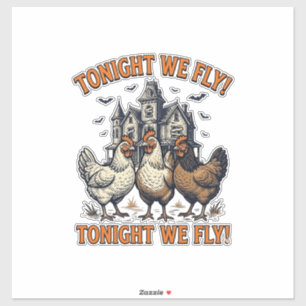 Sticker Conception de chemise Halloween de poulet drôle de