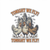 Sticker Conception de chemise Halloween de poulet drôle de (Devant)