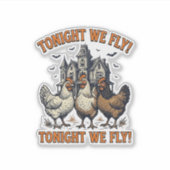 Sticker Conception de chemise Halloween de poulet drôle de (Devant)