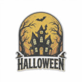 Sticker Conception de chemise Halloween Maison Hantée Vint (Devant)