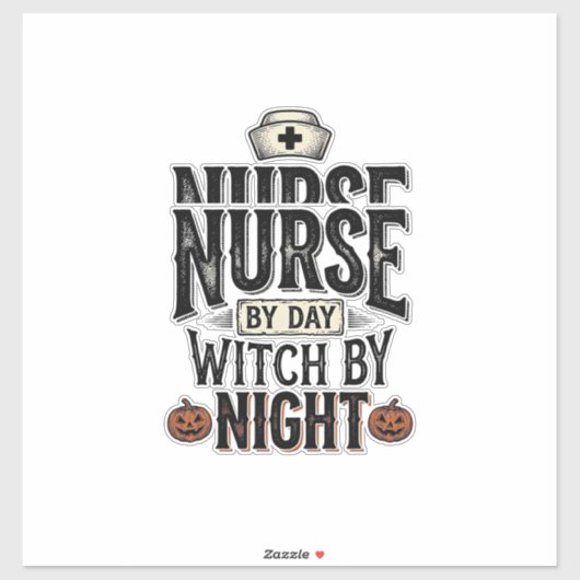 Sticker Conception de chemise Halloween Sorcière de nuit I (Feuille)