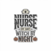 Sticker Conception de chemise Halloween Sorcière de nuit I (Devant)
