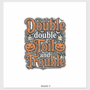 Sticker Conception de chemise Halloween Vintage Double Toi