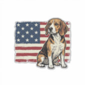 Sticker Conception de chemise pour chien de drapeau patrio (Devant)