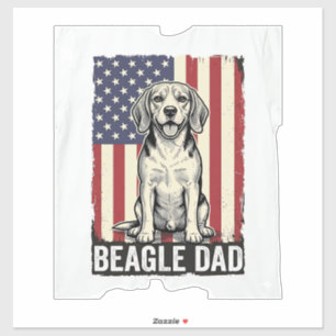 Sticker Conception de chemise pour chien vintage patriotiq