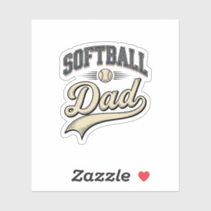 Sticker Conception de chemise pour papa de softball vintag