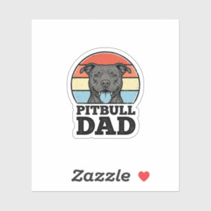 Sticker Conception de chemise pour papa Pitbull amateur de