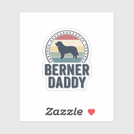 Sticker Conception de chemise vectorielle Berner Daddy Vin (Feuille)