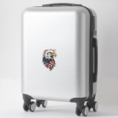 Sticker Conception de chemise vectorielle d'aigle patrioti (Sur valise)