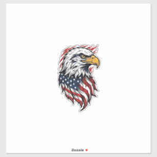 Sticker Conception de chemise vectorielle d'aigle patrioti
