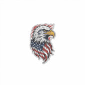Sticker Conception de chemise vectorielle d'aigle patrioti (Devant)