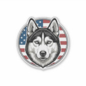 Sticker Conception de chemise vectorielle de chien patriot (Devant)