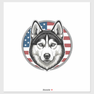 Sticker Conception de chemise vectorielle de chien patriot